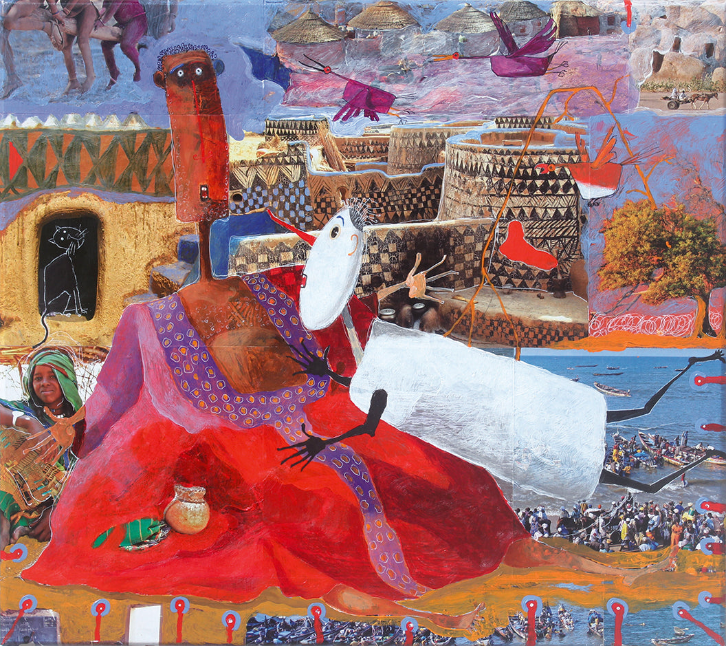 Pittura - Acrilico su tela Pino Procopio - All'ombra del Baobab
