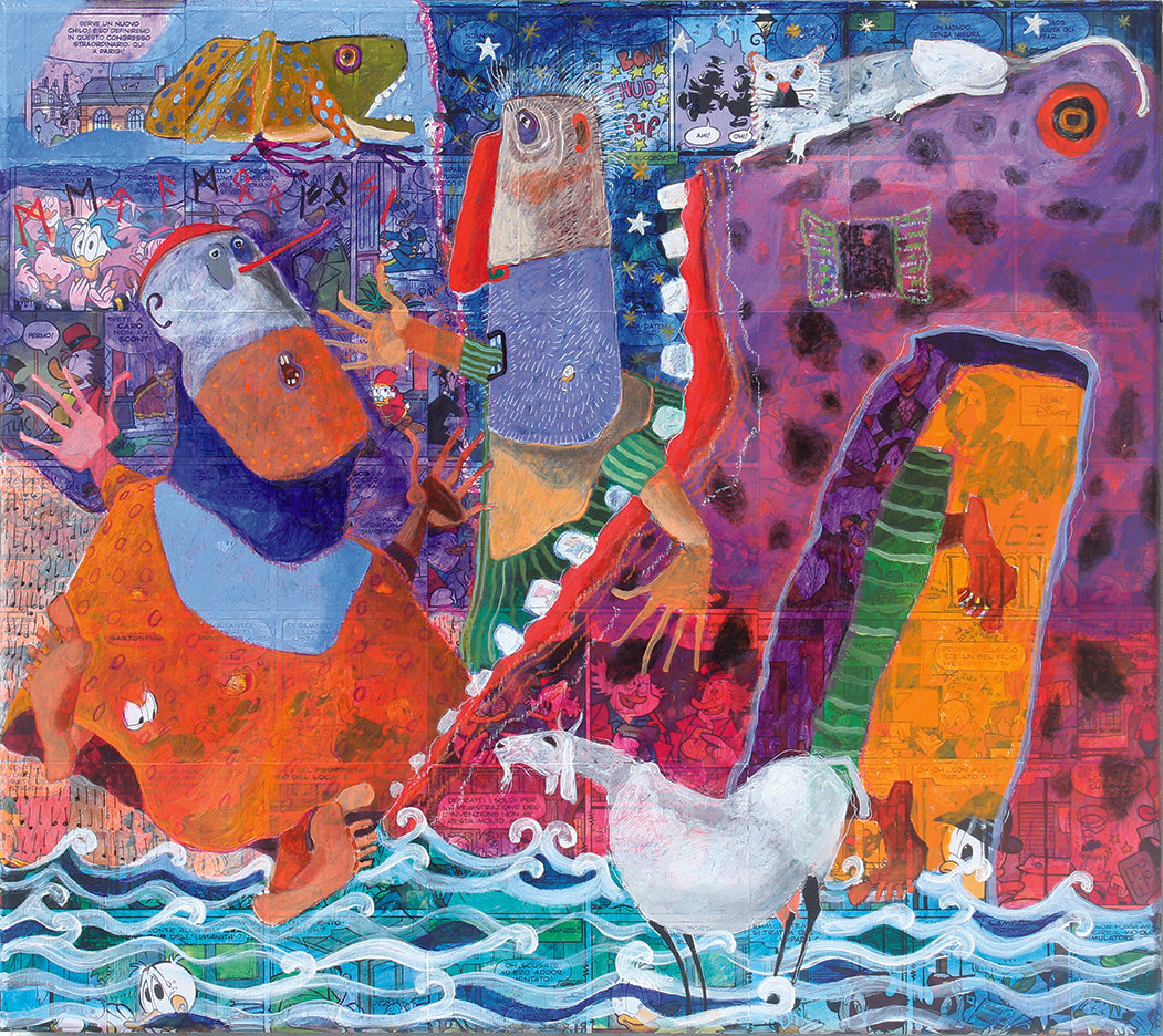 Pittura - Acrilico su tela Pino Procopio - Pesce di ferro