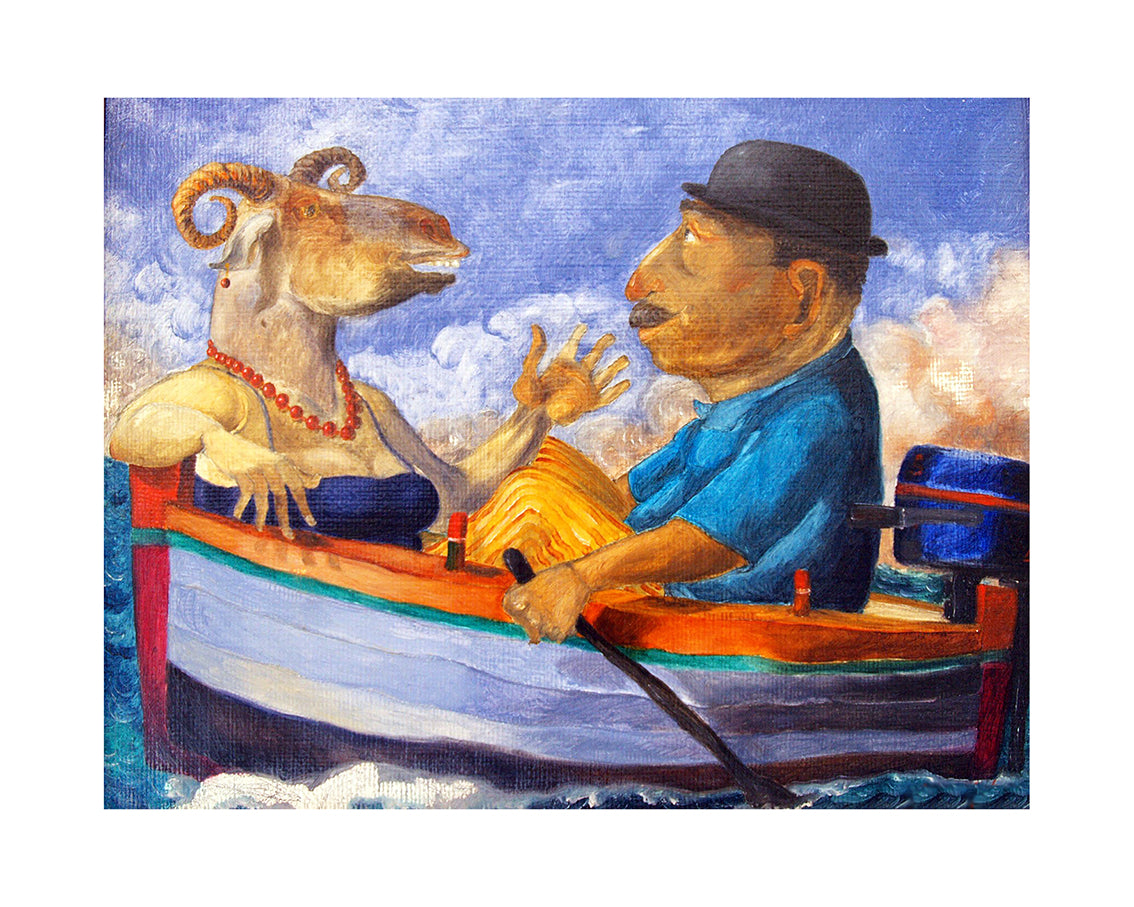 Fine Art Giclèe Pino Procopio - Discussione in mare