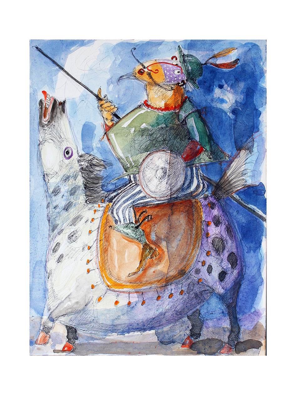 Fine Art Giclèe Pino Procopio - Don Chisciotte