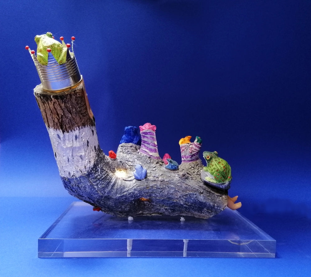 Scultura Pino Procopio - Pino Procopio - Le rane che chiedevano un re