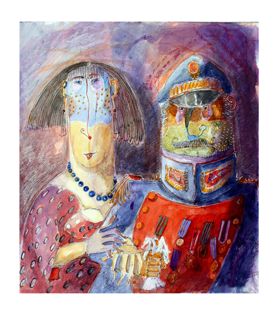 Opera multipla Giclèe Pino Procopio - Pesce tigre 17x15