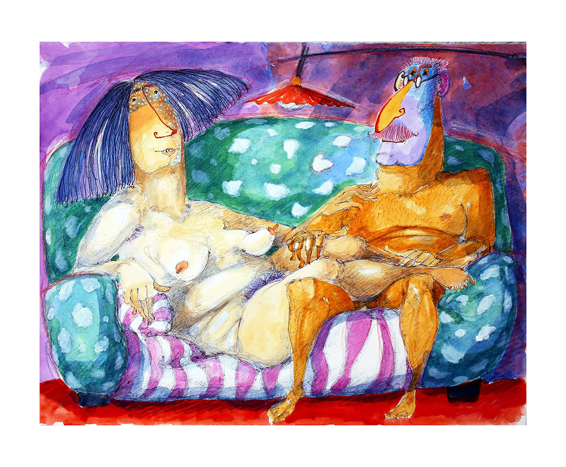 Opera multipla Giclèe Pino Procopio - Illuminati dalla lampada 20x25