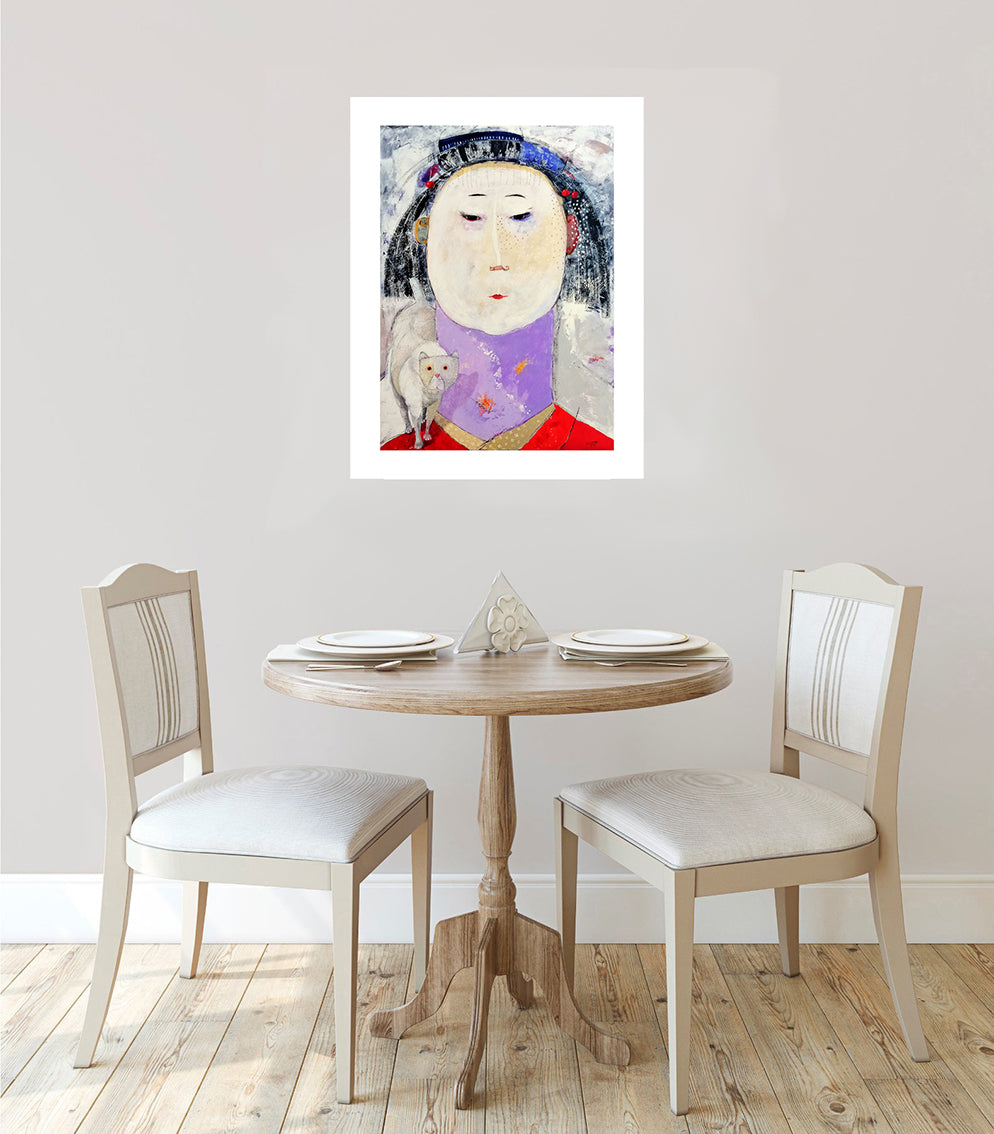 Fine_Art_Giclee_Pino_Procopio_Il_gatto_bianco_e_la_geisha