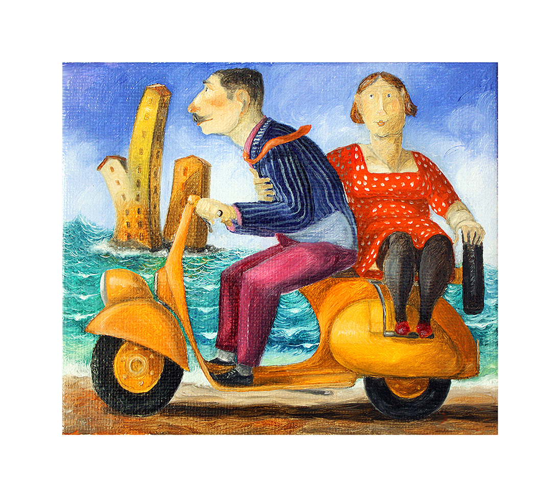 Fine Art Giclèe Pino Procopio - La vespa gialla