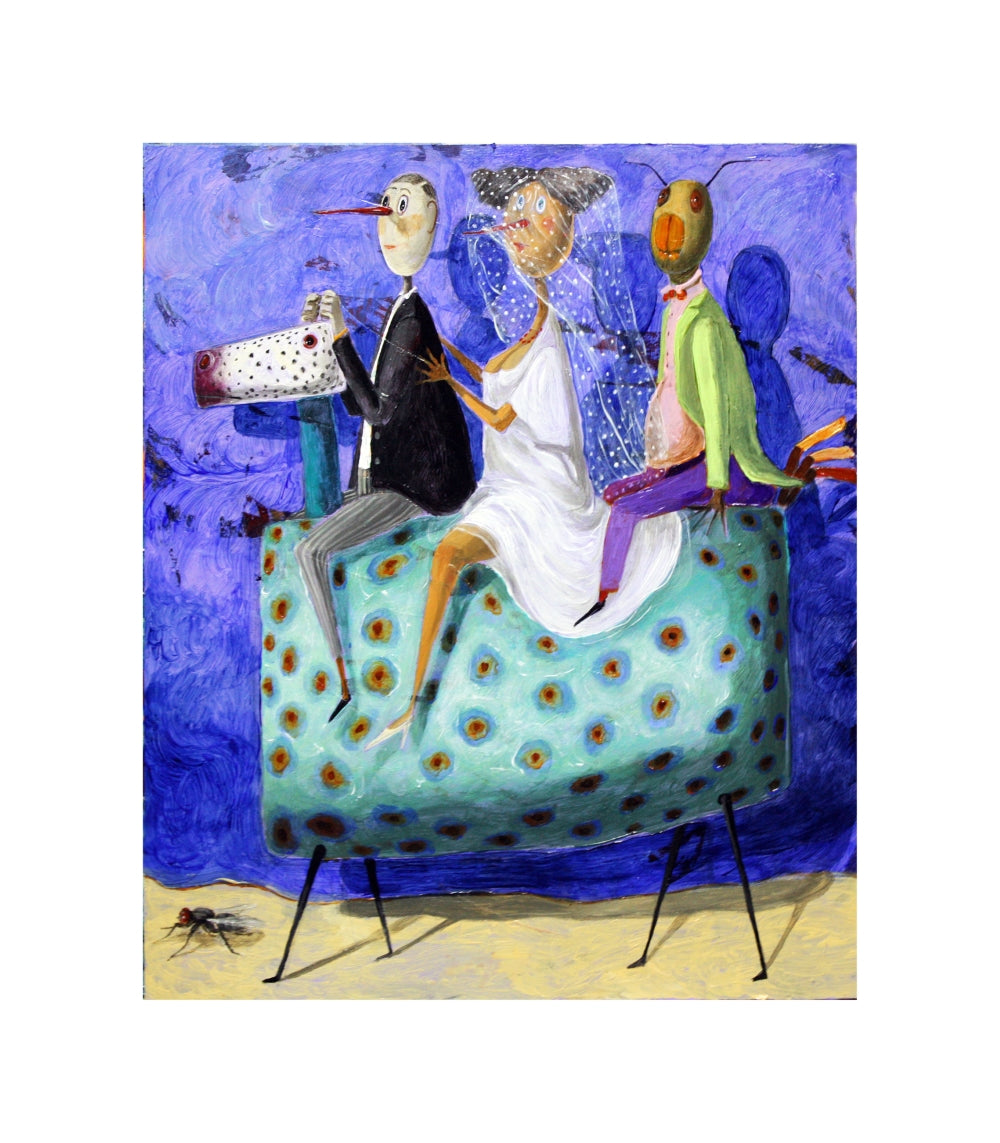 Fine Art Giclèe Pino Procopio - Tre su un cavallo