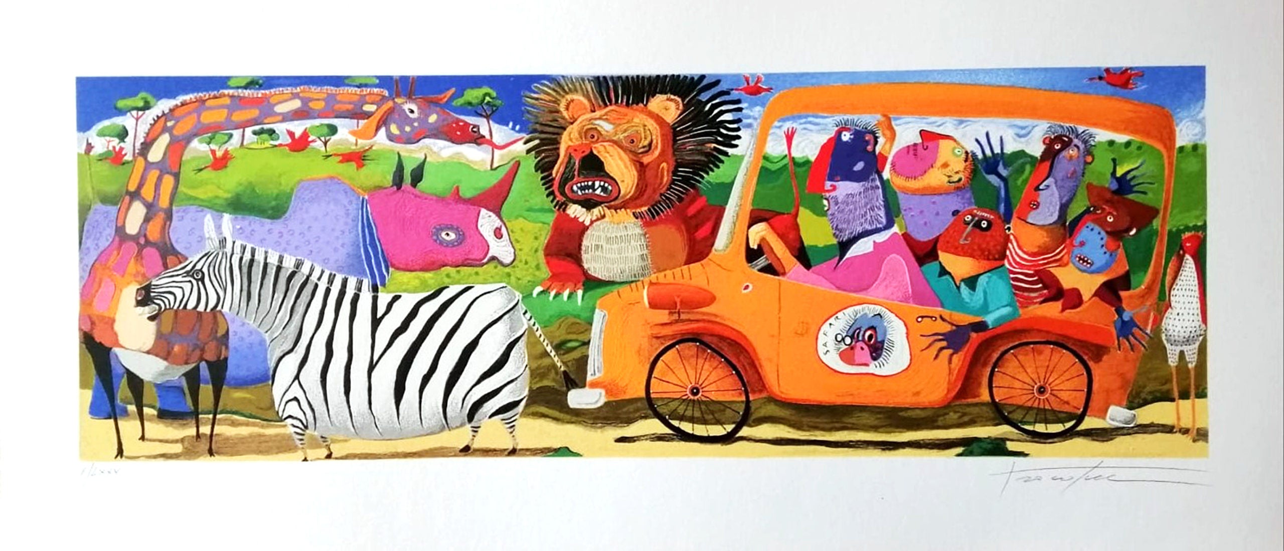 Serigrafia Pino Procopio - Safari 35x80