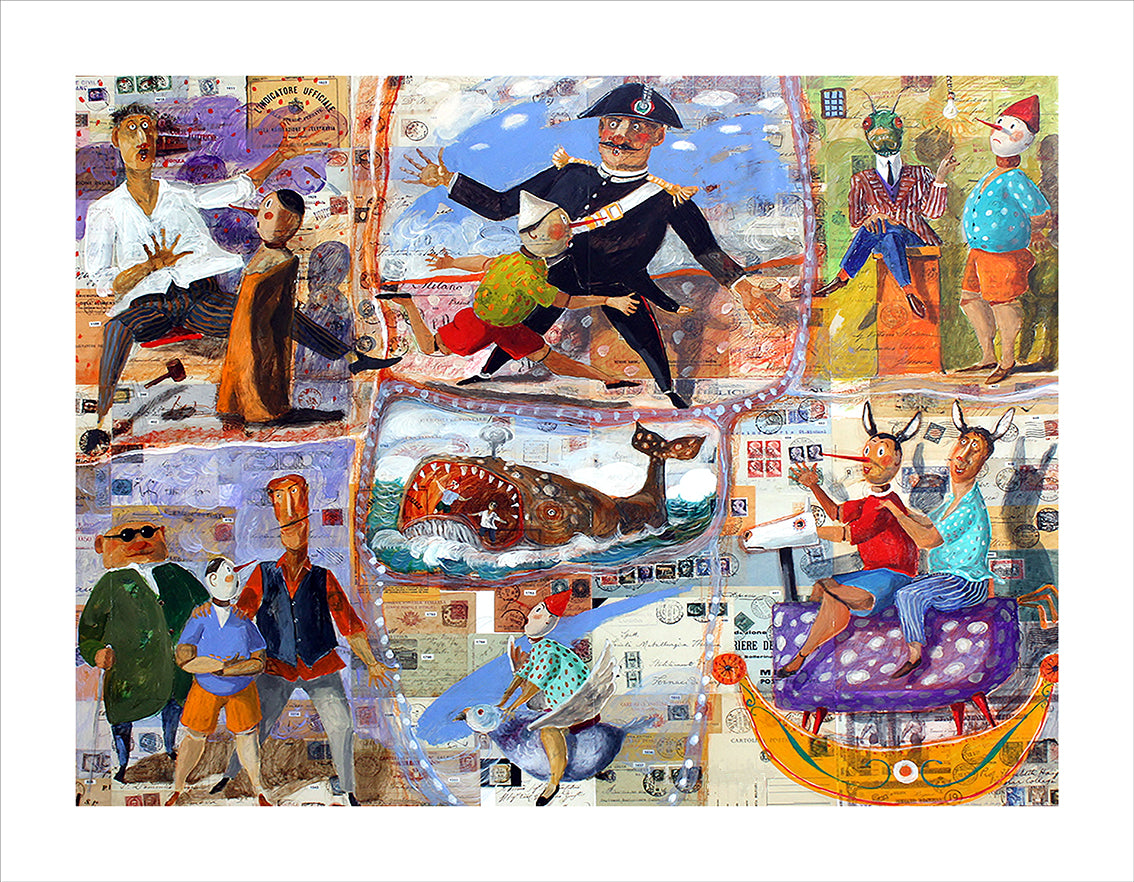 Fine Art Giclèe Pino Procopio - Pinocchio. Sette scene