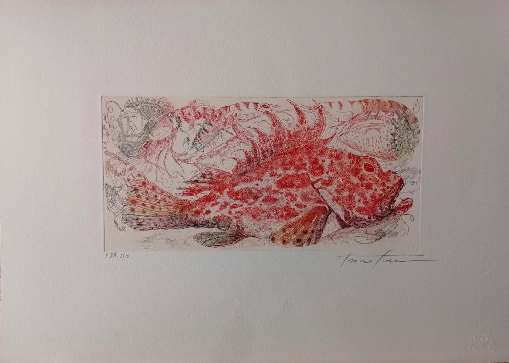 Print - Etching Monotype Pino Procopio - Profondità