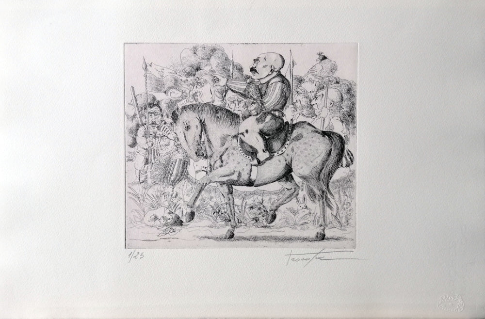 Print - Etching Pino Procopio - Federico II