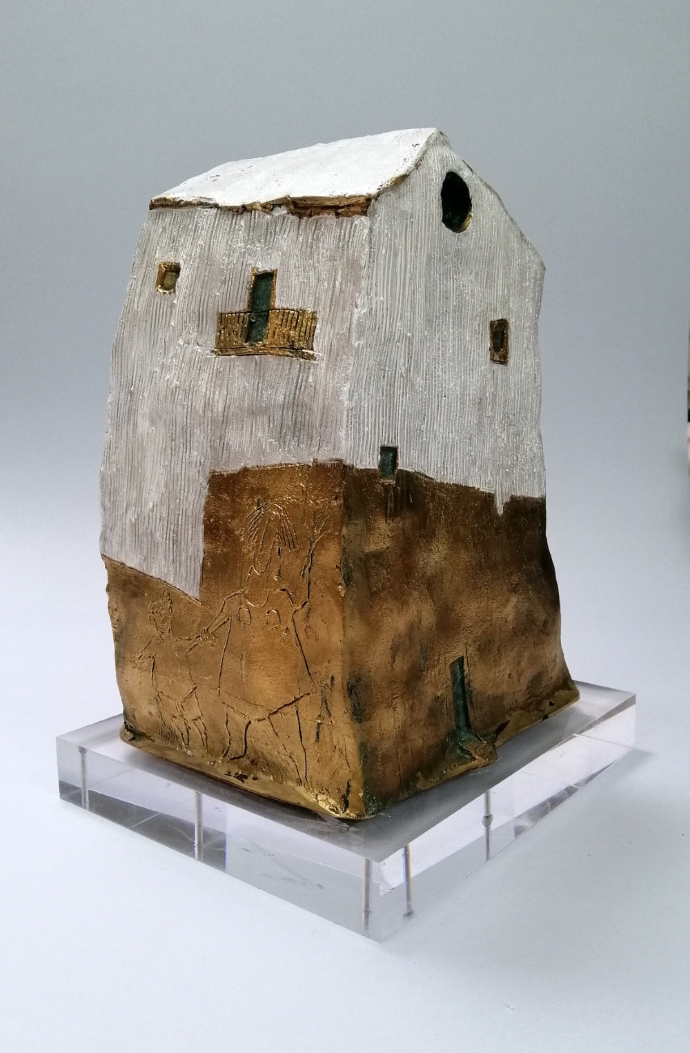 Scultura in bronzo Pino Procopio - La casa di Ines
