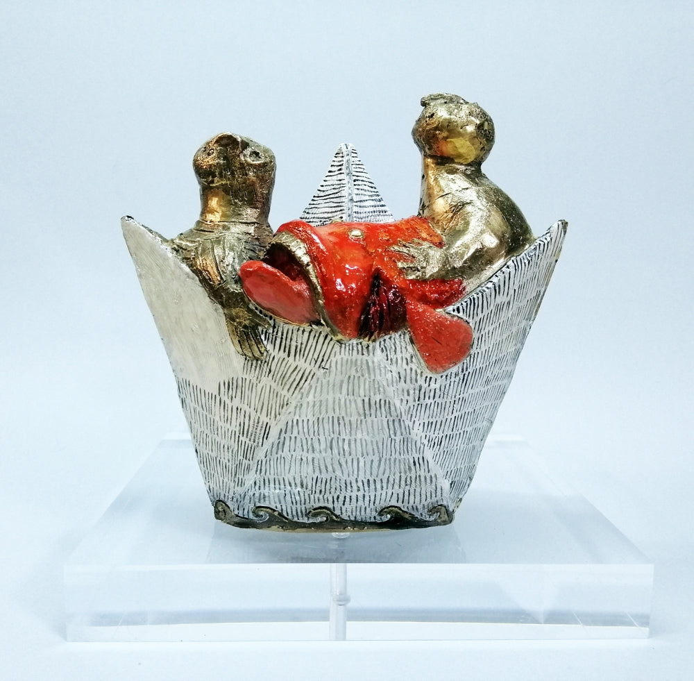 Scultura in bronzo Pino Procopio - Il grande pesce