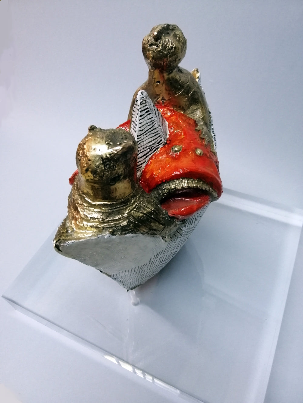 Scultura in bronzo Pino Procopio - Il grande pesce
