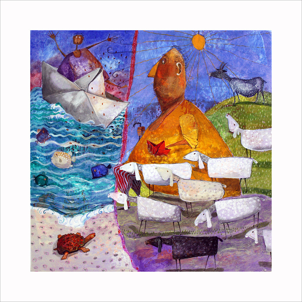 Fine Art Giclèe Pino Procopio - Il pastore e il mare