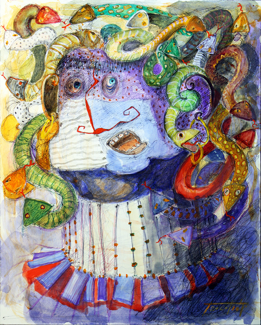 Pittura - Acquerello Pino Procopio - Medusa