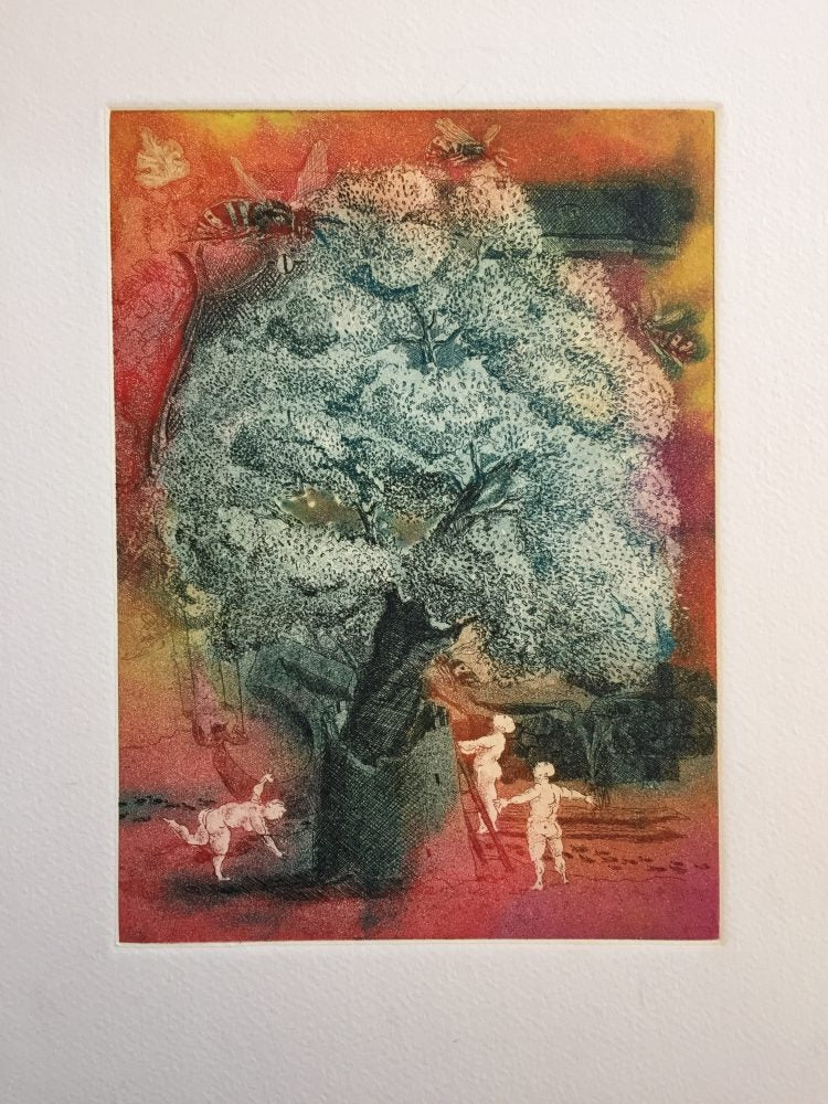 Print - Monotype Etching Pino Procopio - L'albero del bene e del male