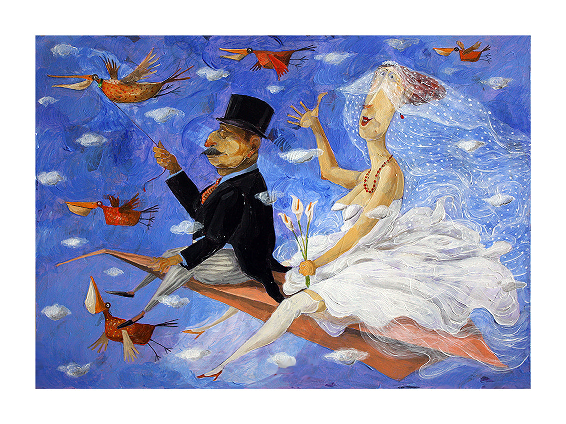 Fine Art Giclèe Pino Procopio - Sposi in volo