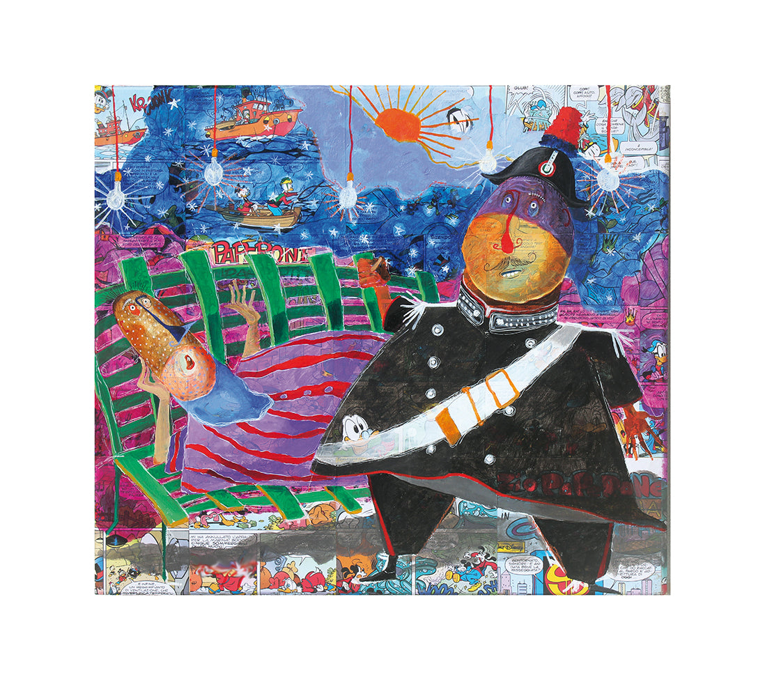 Fine Art Giclèe Pino Procopio - "Baadaaye. Pinocchio d'Africa" - In una notte stellata