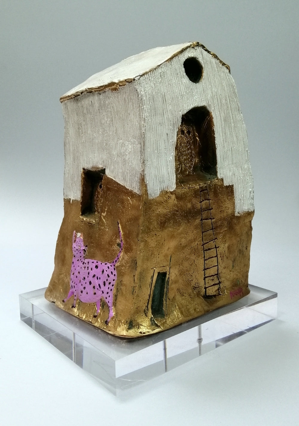 Scultura in bronzo Pino Procopio - La casa di Ines