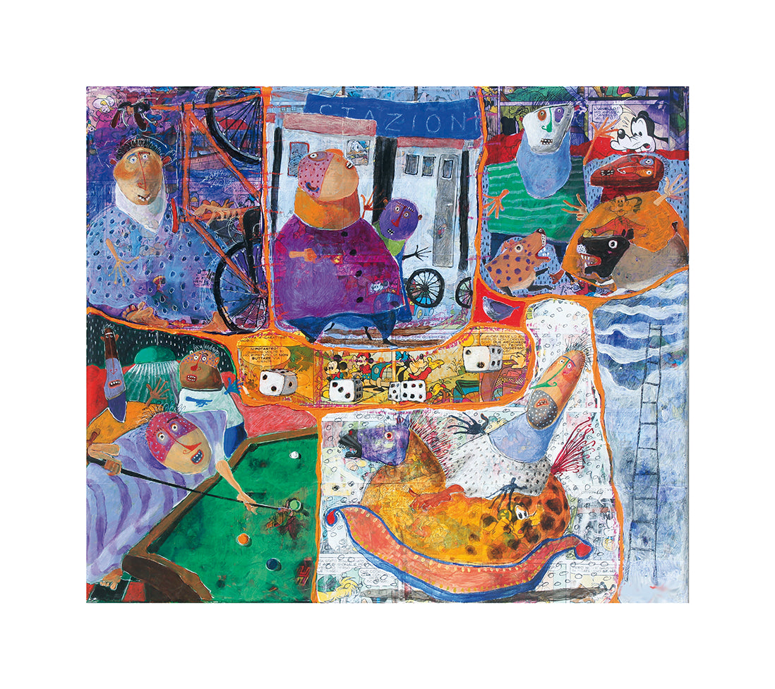 Fine Art Giclèe Pino Procopio - "Baadaaye. Pinocchio d'Africa" - La città