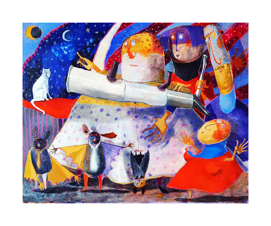 Fine Art Giclèe Pino Procopio - La notte dell'astronomo