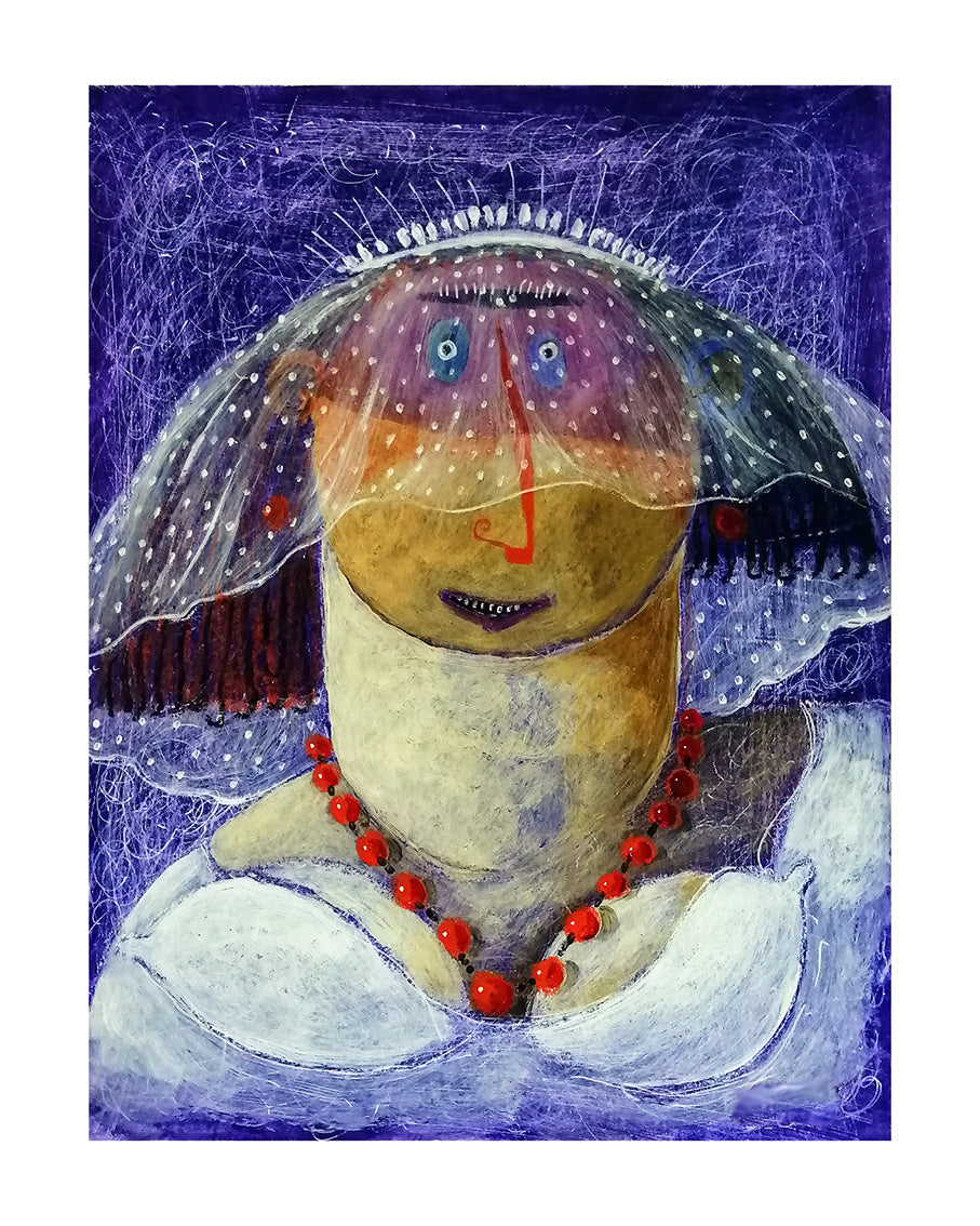 Fine Art Giclèe Pino Procopio - La sposa con la collana di corallo