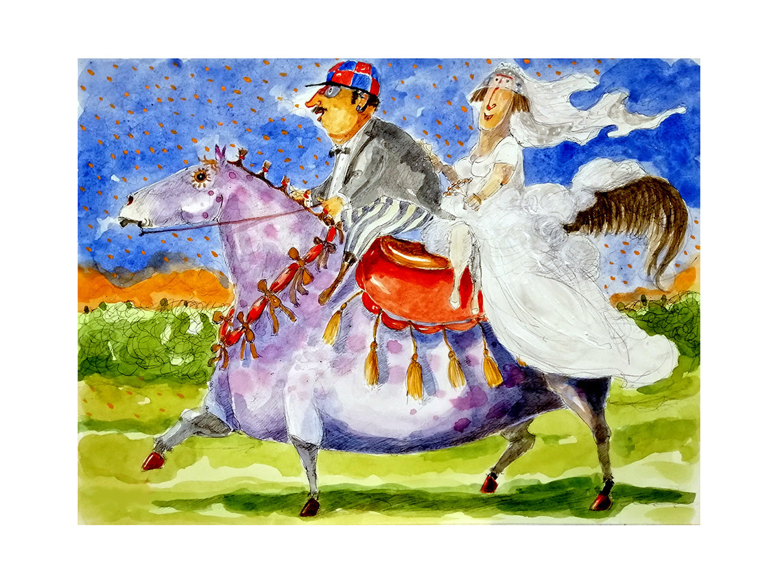 Fine Art Giclèe Pino Procopio - Matrimonio a cavallo
