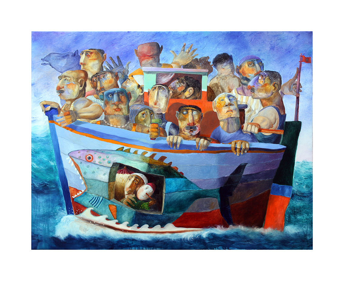 Fine Art Giclèe Pino Procopio - Nella pancia del pescecane