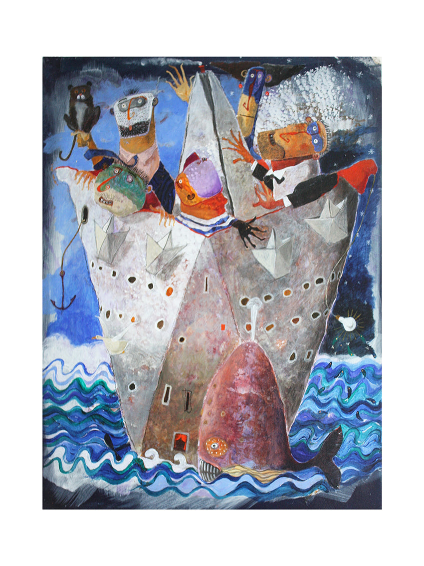 Fine Art Giclèe Pino Procopio - La balena rosa