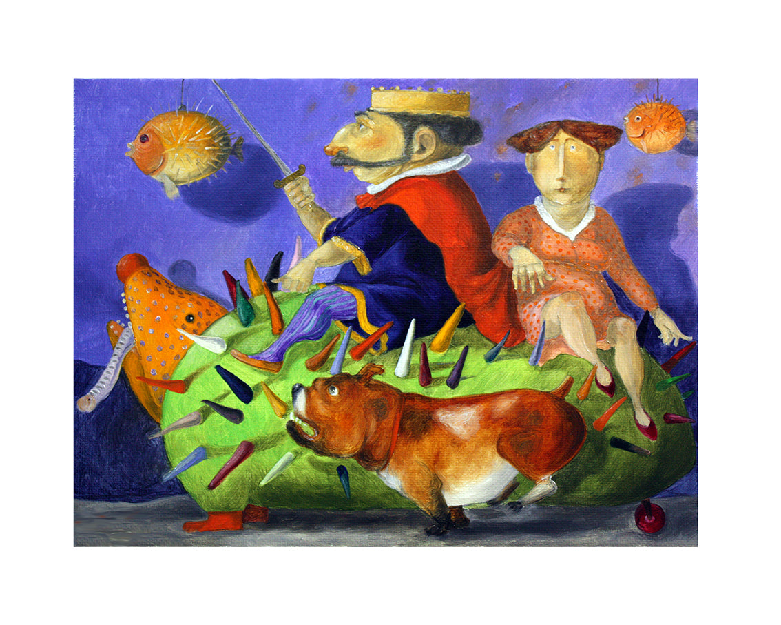 Fine Art Giclèe Pino Procopio - Pesca regale sul riccio verde