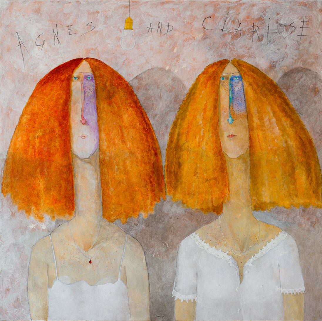 Pittura – Acrilico su tela Pino Procopio - Agnes and Clarisse