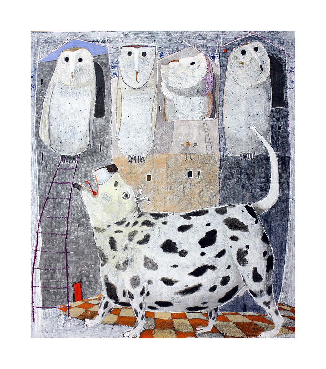 Fine Art Giclèe Pino Procopio - Il paese dei barbagianni