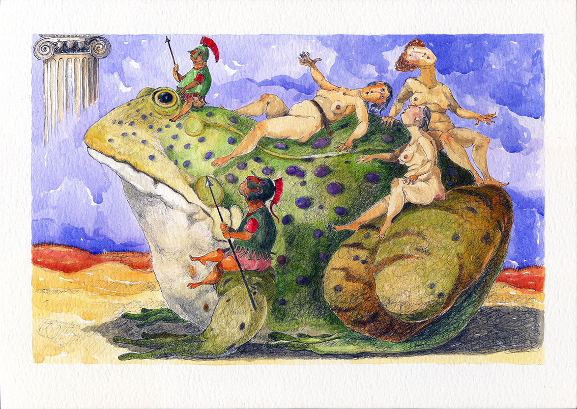 Opera multipla Litografia Pino Procopio - Ratto delle Sabine cm.50x70