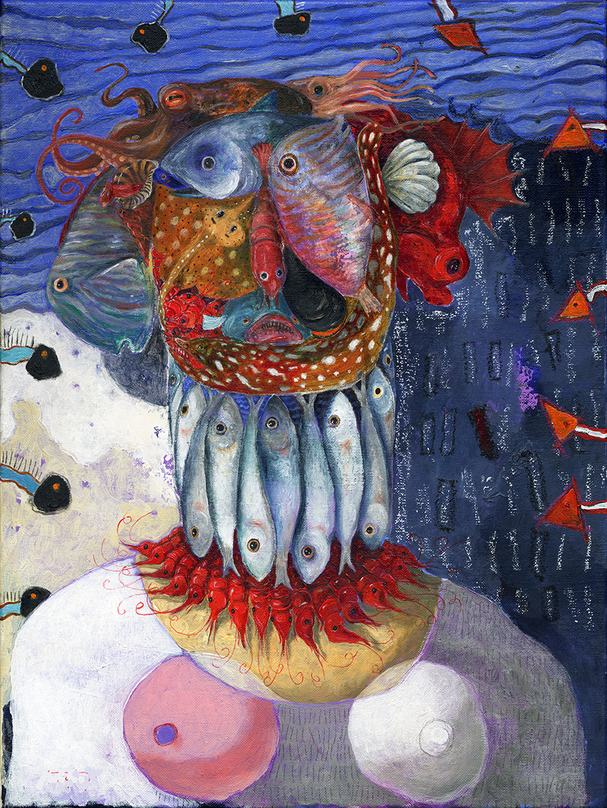 Pittura – Acrilico su tela - Pino Procopio – La sposa di Arcimboldo