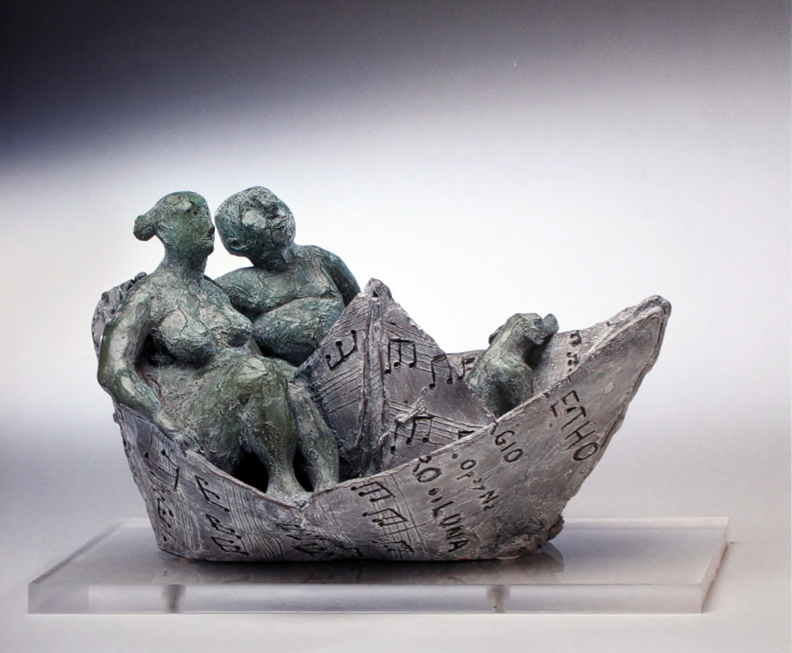Scultura in bronzo Pino Procopio - Al chiaro di luna