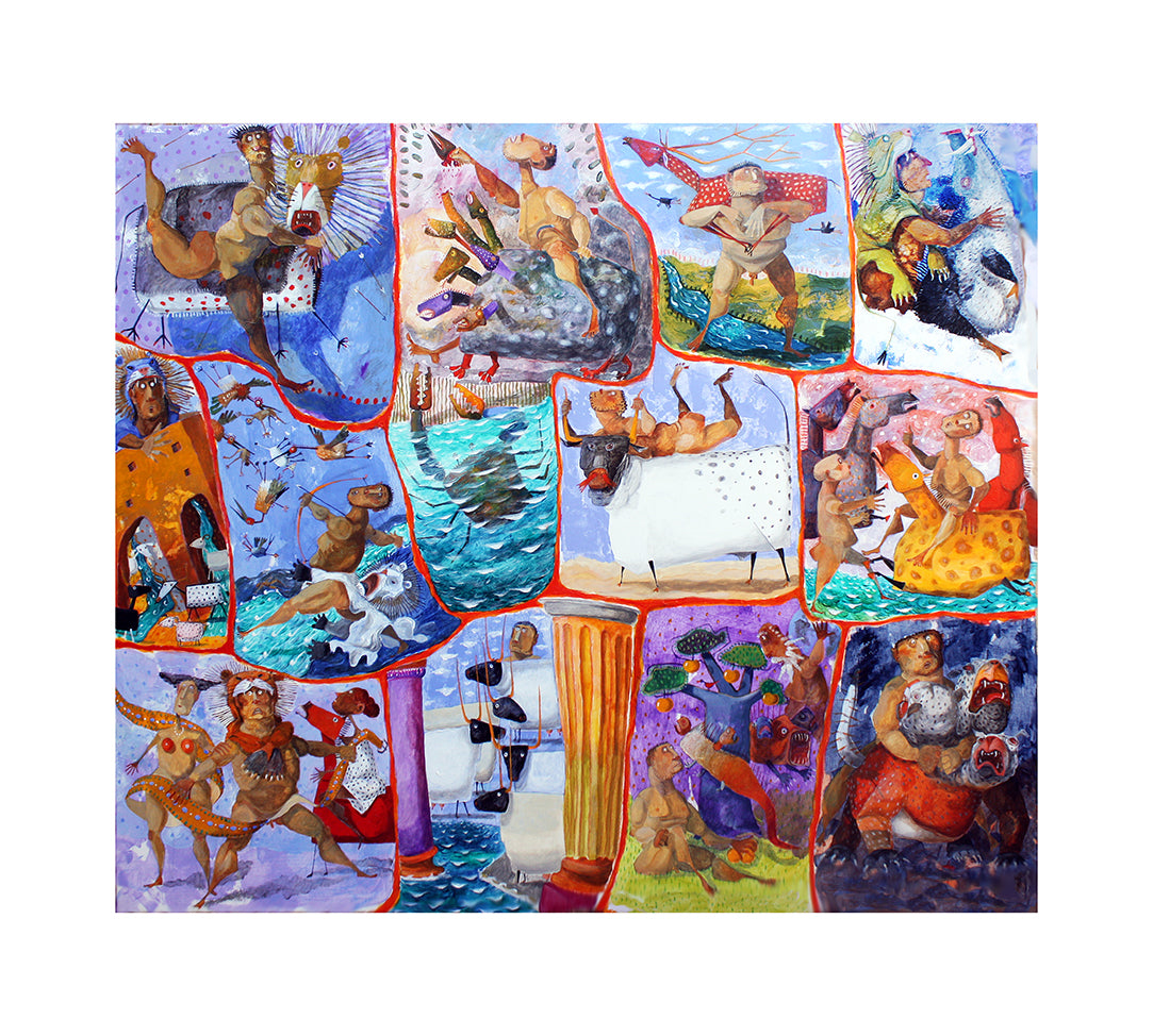 Fine Art Giclèe Pino Procopio - Ercole: dodici fatiche