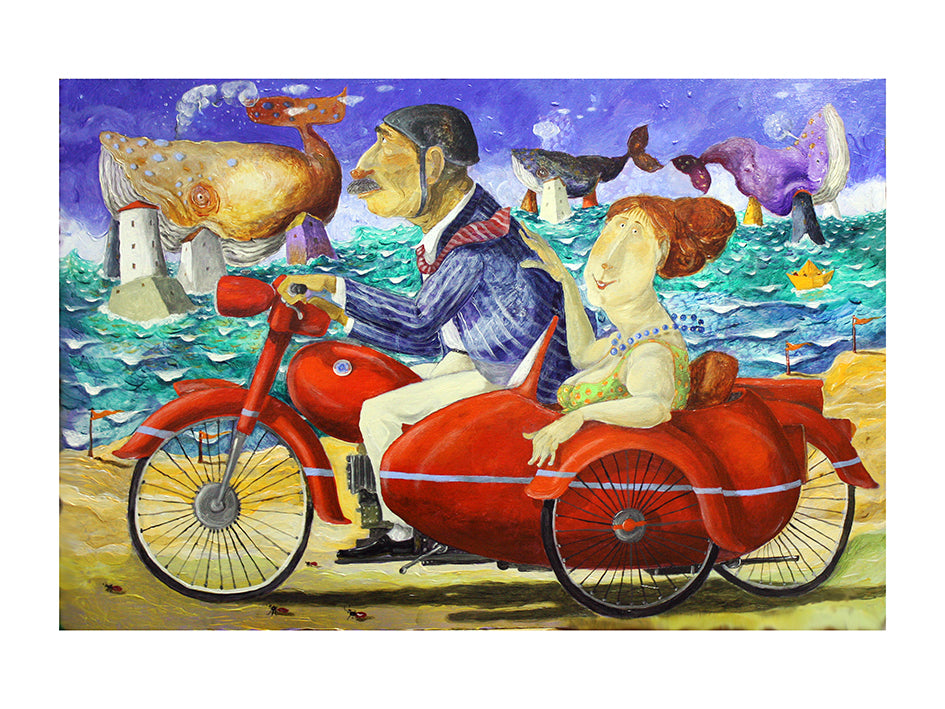 Fine Art Giclèe Pino Procopio - Fuga tra le balene