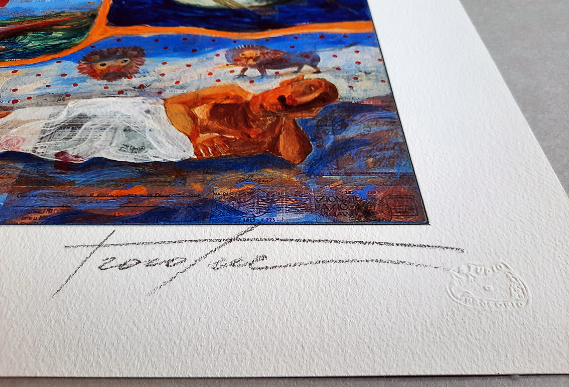 Fine Art Giclèe Pino Procopio - Il vecchio e il mare 70x80