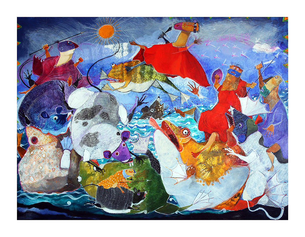 Fine Art Giclèe Pino Procopio - Batracomiomachia