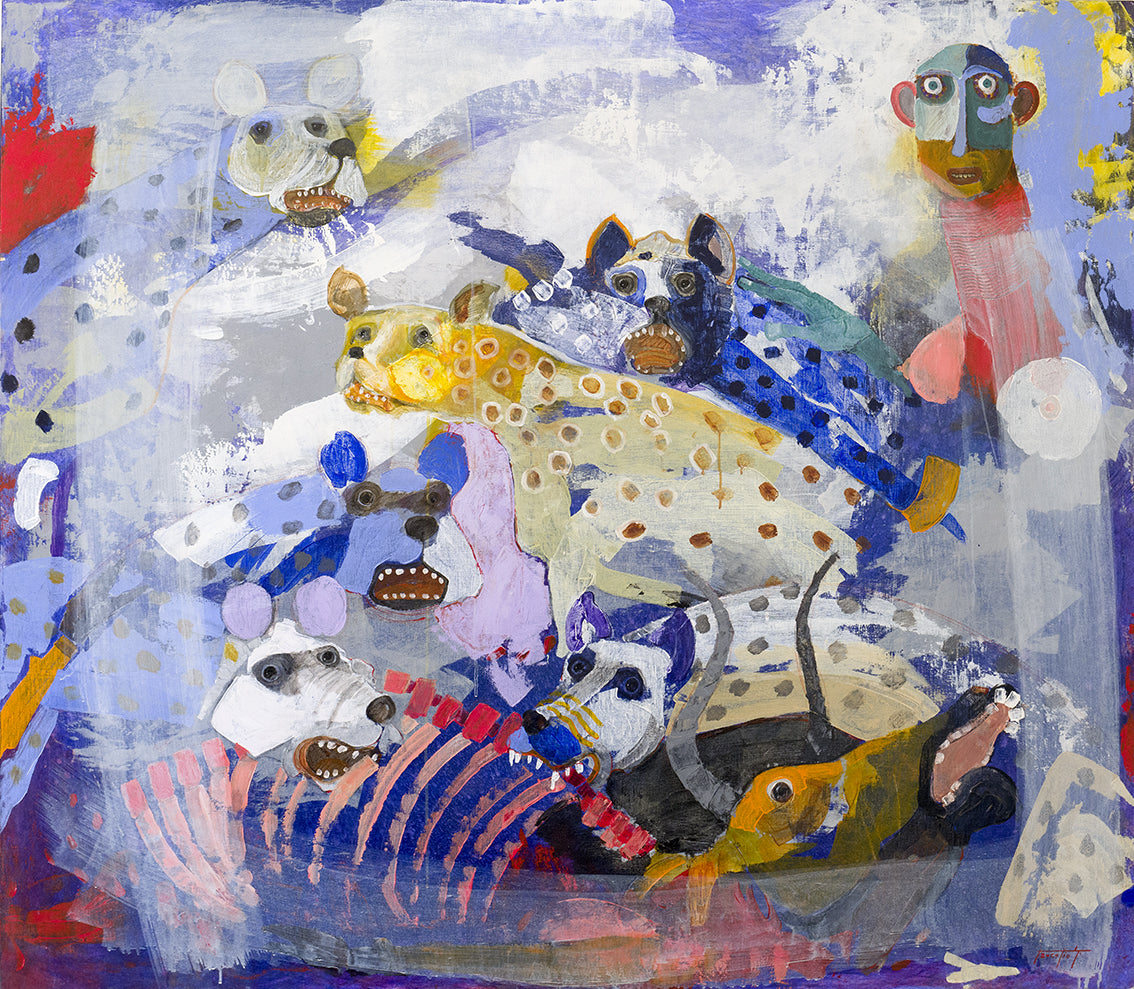 Pittura – Acrilico su tela Pino Procopio - Notte maculata