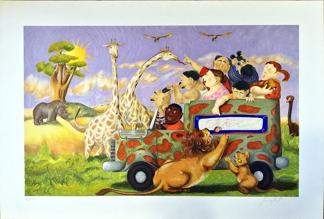 Serigrafia Pino Procopio – Safari 100x70