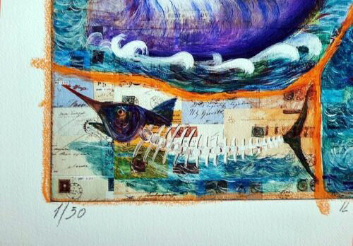 Fine Art Giclèe Pino Procopio - Il vecchio e il mare 70x80