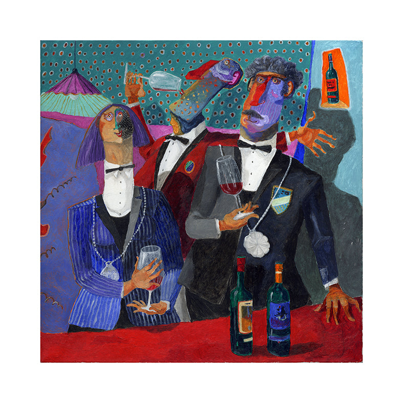 Screenprint Pino Procopio - Il sommelier