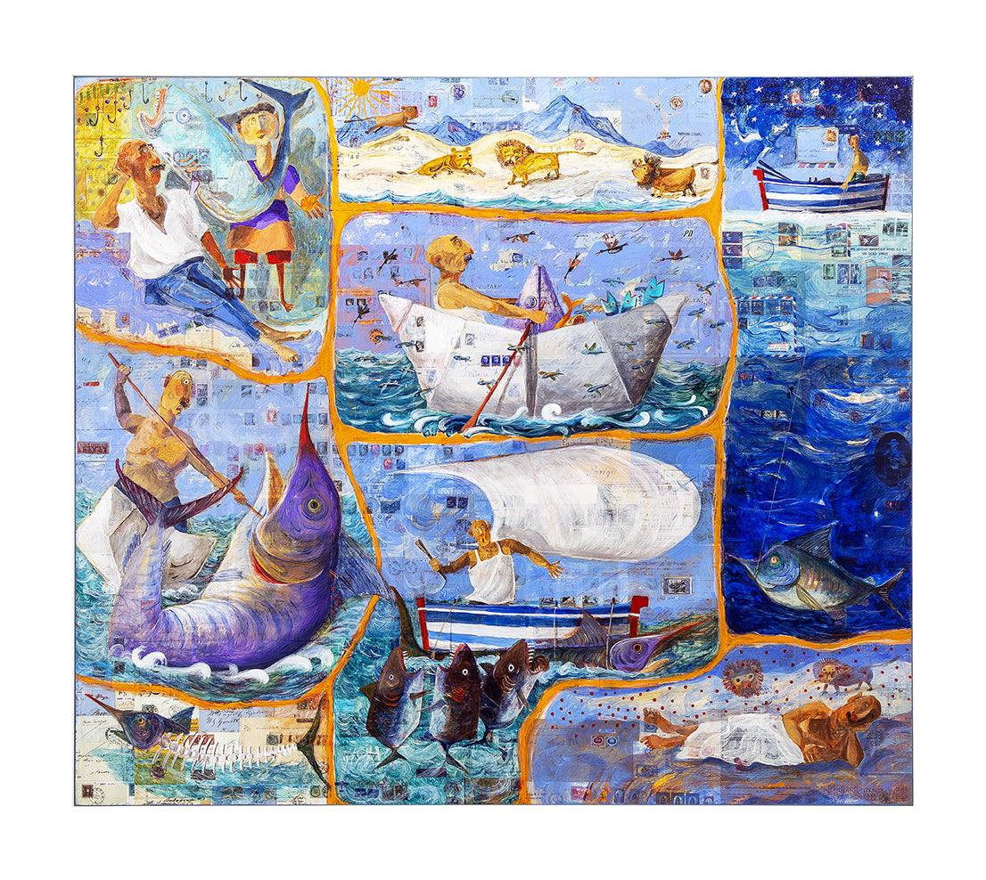Fine Art Giclèe Pino Procopio - Il vecchio e il mare 70x80